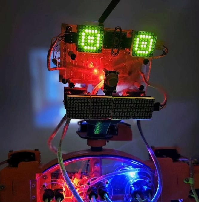 Elysa 3.0 — the LED-matrix-face humanoid