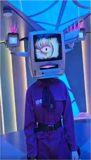 An animatronic character Chris built for Wake the Tiger